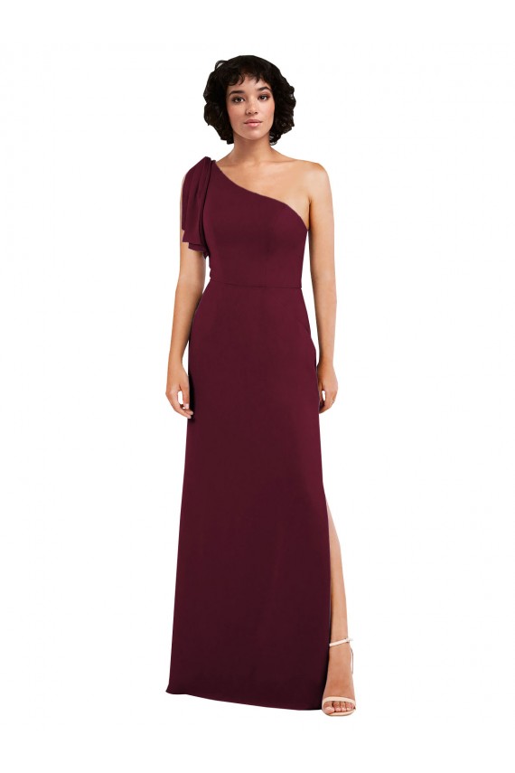 Soft Chiffon A-Line Long Sleeveless Skirt Slit Evening Dresses Cairns