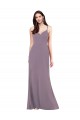 Soft Chiffon Column Long Sleeveless Criss Cross Open Back Formal Evening Gown / Bridesmaid Dress Cairns