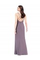 Soft Chiffon Column Long Sleeveless Criss Cross Open Back Formal Evening Gown / Bridesmaid Dress Cairns