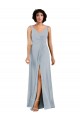 Soft Chiffon Column Long Sleeveless Low Back Bridesmaid Dress Cairns