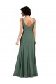 Soft Chiffon Column Long Sleeveless Low Back Bridesmaid Dress Cairns