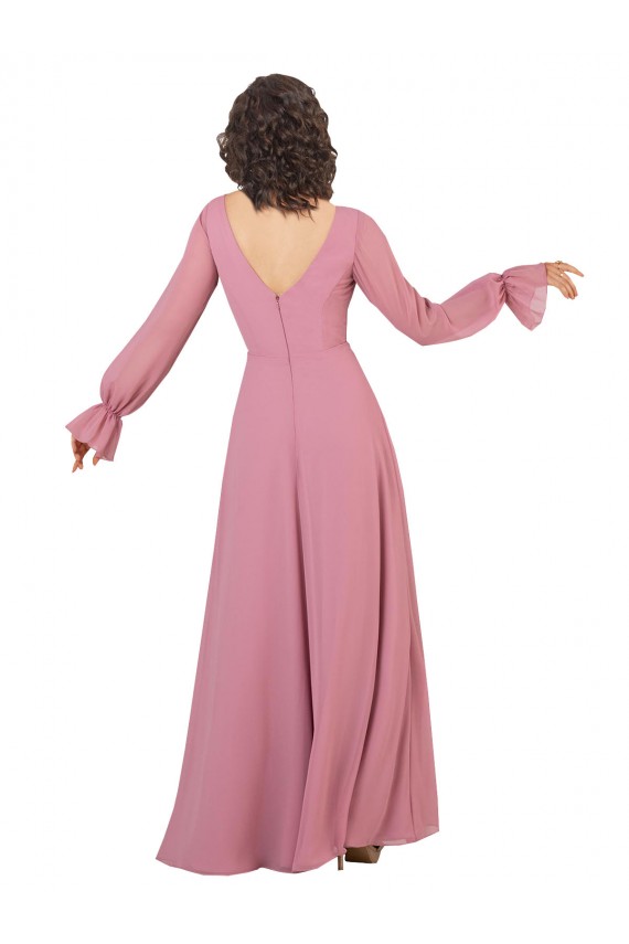 Soft Chiffon A-Line Long Long Sleeves Formal Dress / Bridesmaid Dress Cairns