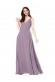 Soft Chiffon Sheath Long Sleeveless Low Back Formal Evening Gown / Bridesmaid Dress Cairns