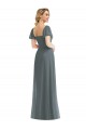 Soft Chiffon A-Line Long Puff Sleeves Semi Formal Evening Dress / Bridesmaid Dress Cairns