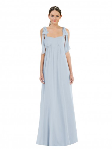 Soft Chiffon Long Sleeveless Spaghetti Straps Low Back Evening Dresses Cairns