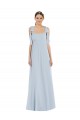Soft Chiffon Long Sleeveless Spaghetti Straps Low Back Evening Dresses Cairns