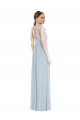 Soft Chiffon Long Sleeveless Spaghetti Straps Low Back Evening Dresses Cairns