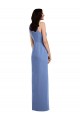 Soft Chiffon A-Line Long Sleeveless Keyhole Back Draped Front Slit Bridesmaid Dresses Cairns