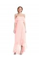 Soft Chiffon Long Sleeveless High Low Bridesmaid Dress Cairns