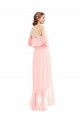 Soft Chiffon Long Sleeveless High Low Bridesmaid Dress Cairns