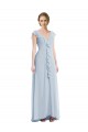 Soft Chiffon A-Line Long Sleeveless V-Back Black Tie Evening Gown / Bridesmaid Dress Cairns