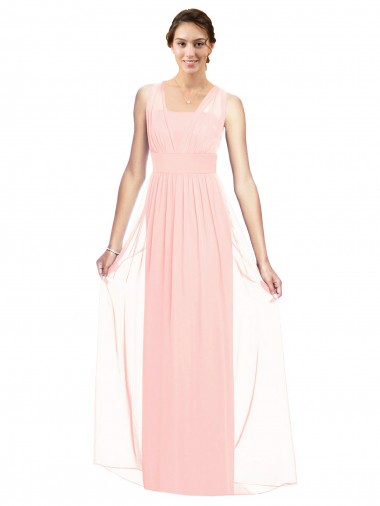 Luxe Chiffon A-Line Long Sleeveless Bridesmaid Dress Cairns