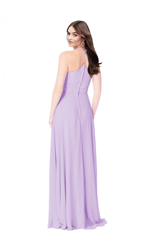 Soft Chiffon A-Line Long Sleeveless Saffron Formal Dress / Bridesmaid Dress Cairns