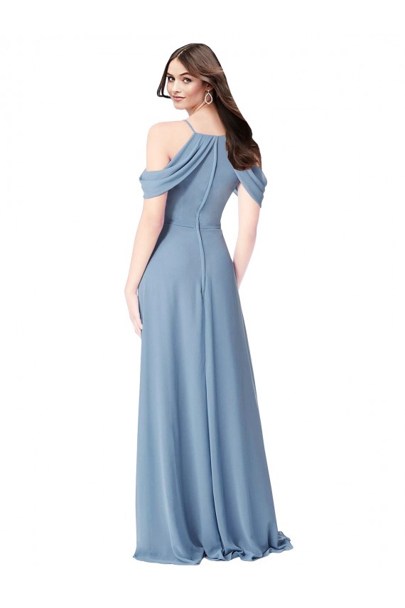 Soft Chiffon A-Line Long Sleeveless Evening Dress / Bridesmaid Dress Cairns