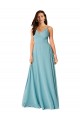 Soft Chiffon A-Line Long Sleeveless Turquoise Bridesmaid Dress Cairns