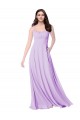 Soft Chiffon A-Line Long Sleeveless Lilac Bridal Party Dress Cairns
