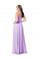 Soft Chiffon A-Line Long Sleeveless Lilac Bridal Party Dress Cairns