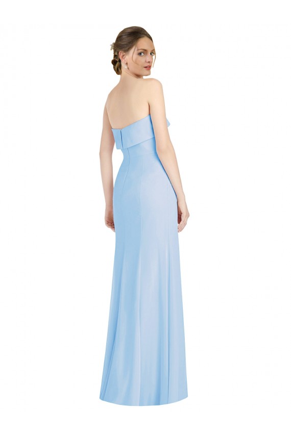 Soft Chiffon Trumpet Long Sleeveless Low Back Black Tie Evening Gown / Bridesmaid Dress Cairns