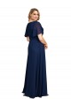 Soft Chiffon A-Line Long Short Flutter Sleeves Formal Plus Size Evening Gown / Prom Dress / Bridesmaid Dress Cairns