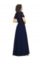 Soft Chiffon A-Line Short Sleeves Long Prom Dress / Bridesmaid Dress Cairns