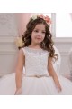 Tulle & Lace Ball Gown Chapel Train Sleeveless Flower Girl Wedding Dress Cairns