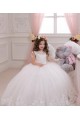 Tulle & Lace Ball Gown Chapel Train Sleeveless Flower Girl Wedding Dress Cairns