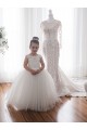 Tulle & Lace Ball Gown Chapel Train Sleeveless Flower Girl Dress Cairns