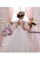 Tulle & Lace Ball Gown Long Sleeveless Keyhole Back Little Flower Girl Dresses Cairns