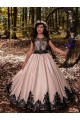 Satin & Lace Ball Gown Long Sleeveless Flower Girl Dress for Wedding Cairns