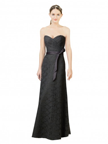 Lace Sheath Long Sleeveless Bridesmaid Dress Cairns