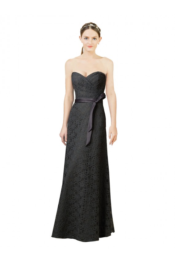 Lace Sheath Long Sleeveless Bridesmaid Dress Cairns