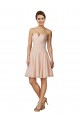 Soft Chiffon & Lace A-Line Knee Length Sleeveless Pink Cocktail Dresses Cairns