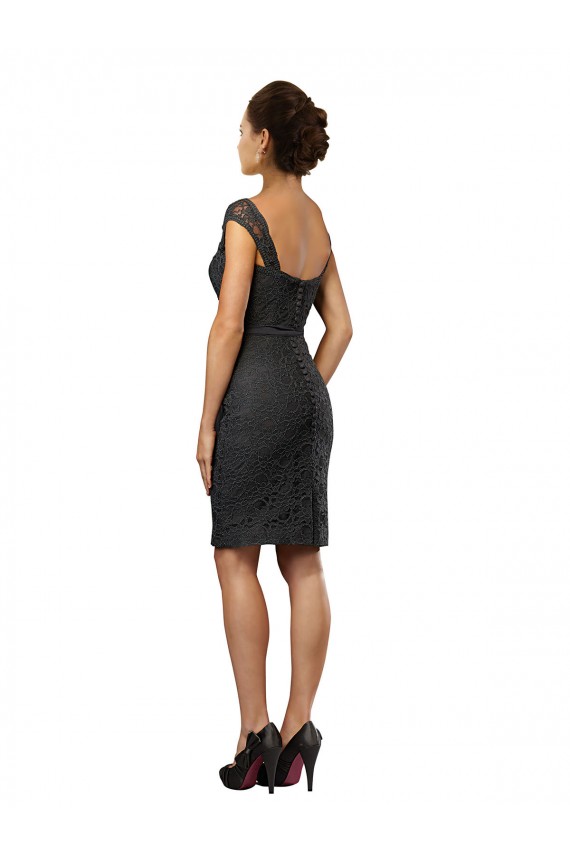 Soft Chiffon & Lace A-Line Knee Length Sleeveless Bridesmaid Dress Cairns