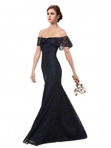 Lace Mermaid Long Flutter Sleeves Prom Dress / Bridesmaid Dress Cairns