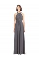 Soft Chiffon & Lace A-Line Long Sleeveless Bridesmaid Dress Cairns