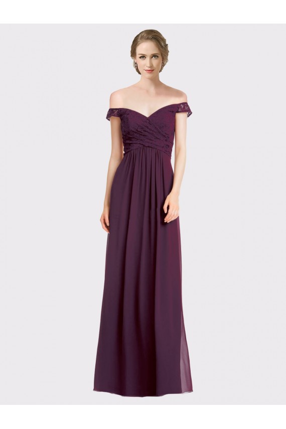 Soft Chiffon & Lace Long Sleeveless Low Back Bridesmaid Dress Cairns