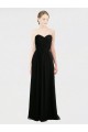 Soft Chiffon & Lace A-Line Long Sleeveless Low Back Black Bridesmaid Dresses Cairns