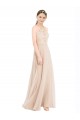 Soft Chiffon & Lace A-Line Long Sleeveless Keyhole Back Prom Dress / Bridesmaid Dress Cairns