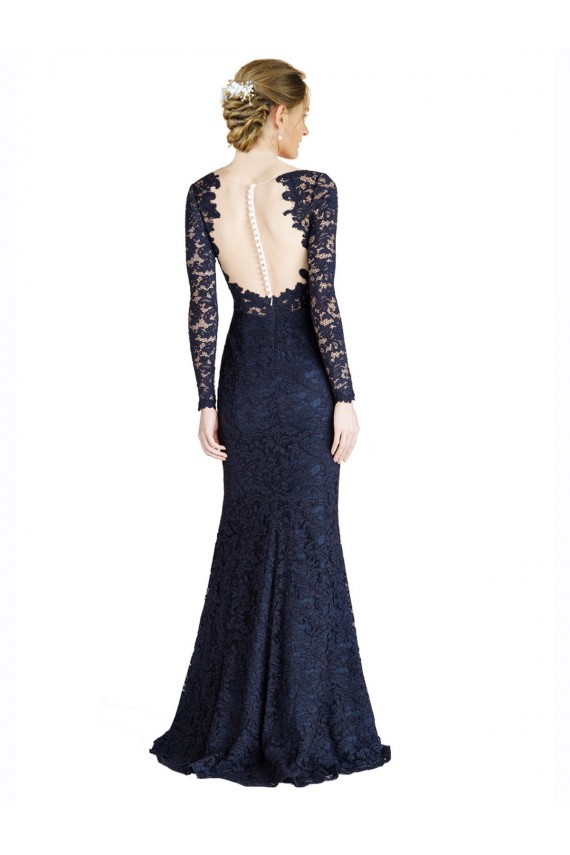 Lace Mermaid Long Long Sleeves Keyhole Back Prom Dress / Bridesmaid Dress Cairns