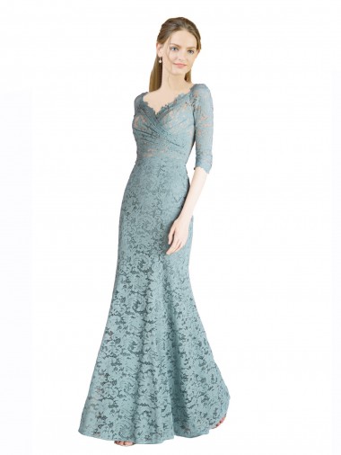 Lace A-Line Long Half Sleeves Prom Dress / Bridesmaid Dress Cairns