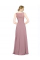Soft Chiffon & Lace A-Line Long Sleeveless Black Tie Prom Dress / Bridesmaid Dress Cairns