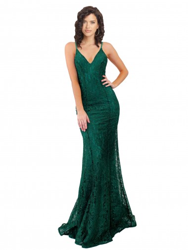 Lace Mermaid Long Sleeveless Open Back Black Tie Evening Gown / Prom Dress / Bridesmaid Dress Cairns