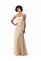 Lace A-Line Long Sleeveless Champagne Bridesmaid Dresses Cairns