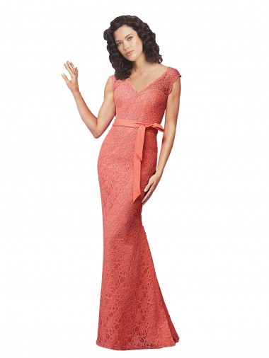 Lace Mermaid Long Sleeveless Open Back Bridesmaid Dress Cairns