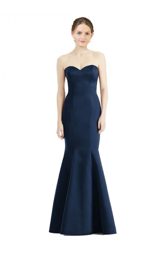 Satin Mermaid Long Floor Length Sleeveless Bridesmaid Dress Cairns
