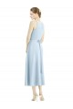 Satin A-Line Tea Length Sleeveless Bridesmaid Dress Cairns
