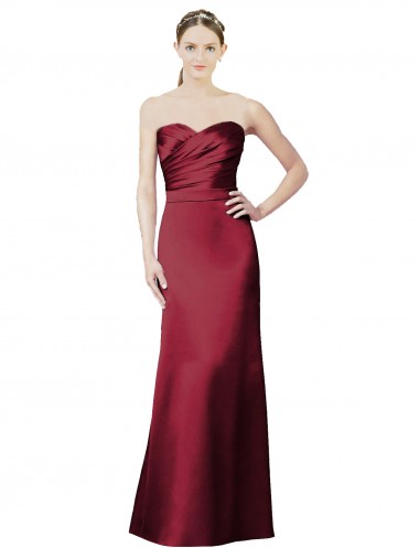 Satin Mermaid Long Sleeveless Bridesmaid Dress / Evening Dress Cairns