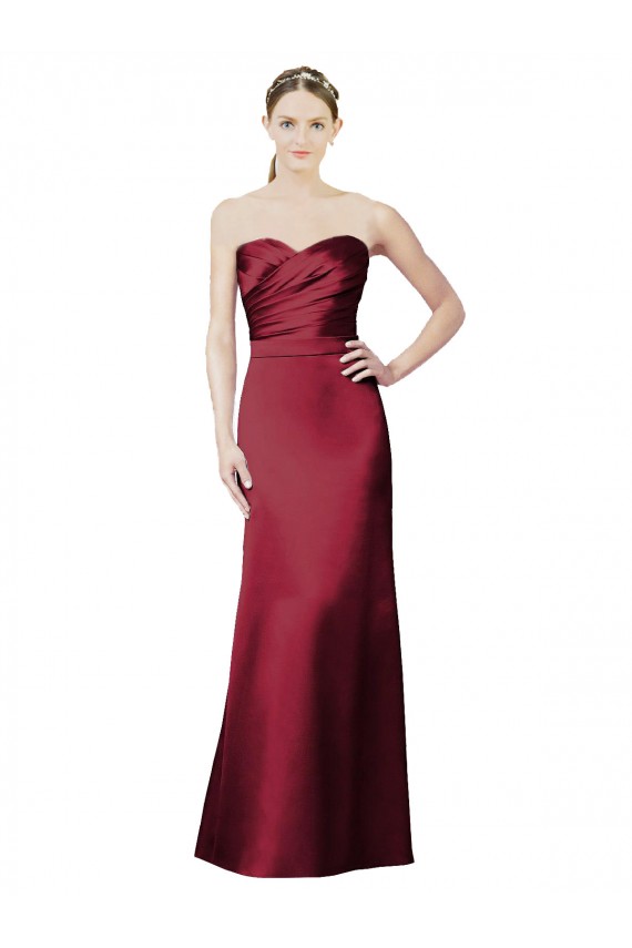 Satin Mermaid Long Sleeveless Bridesmaid Dress / Evening Dress Cairns