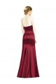 Satin Mermaid Mermaid Sleeveless Burgundy Bridesmaid Dress Cairns