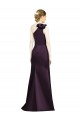 Satin Mermaid Long Sleeveless Grape Bridesmaid Dress Cairns
